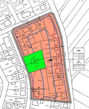 Planbild Bebauungsplan zwischen Dresdener Straße, Sudetenstraße und Hammerweg