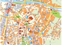 Ausschnitt eines Stadtplans der Innenstadt