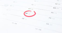 Termin im Kalender markiert