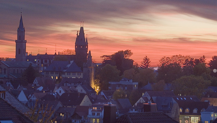 Altstadt im Abendrot