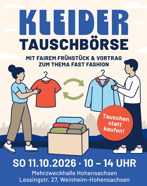 Bildmotiv mit zwei Menschen die Kleider tauschen